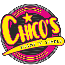 Chico's Parmi ‘N’ Shakes logo.